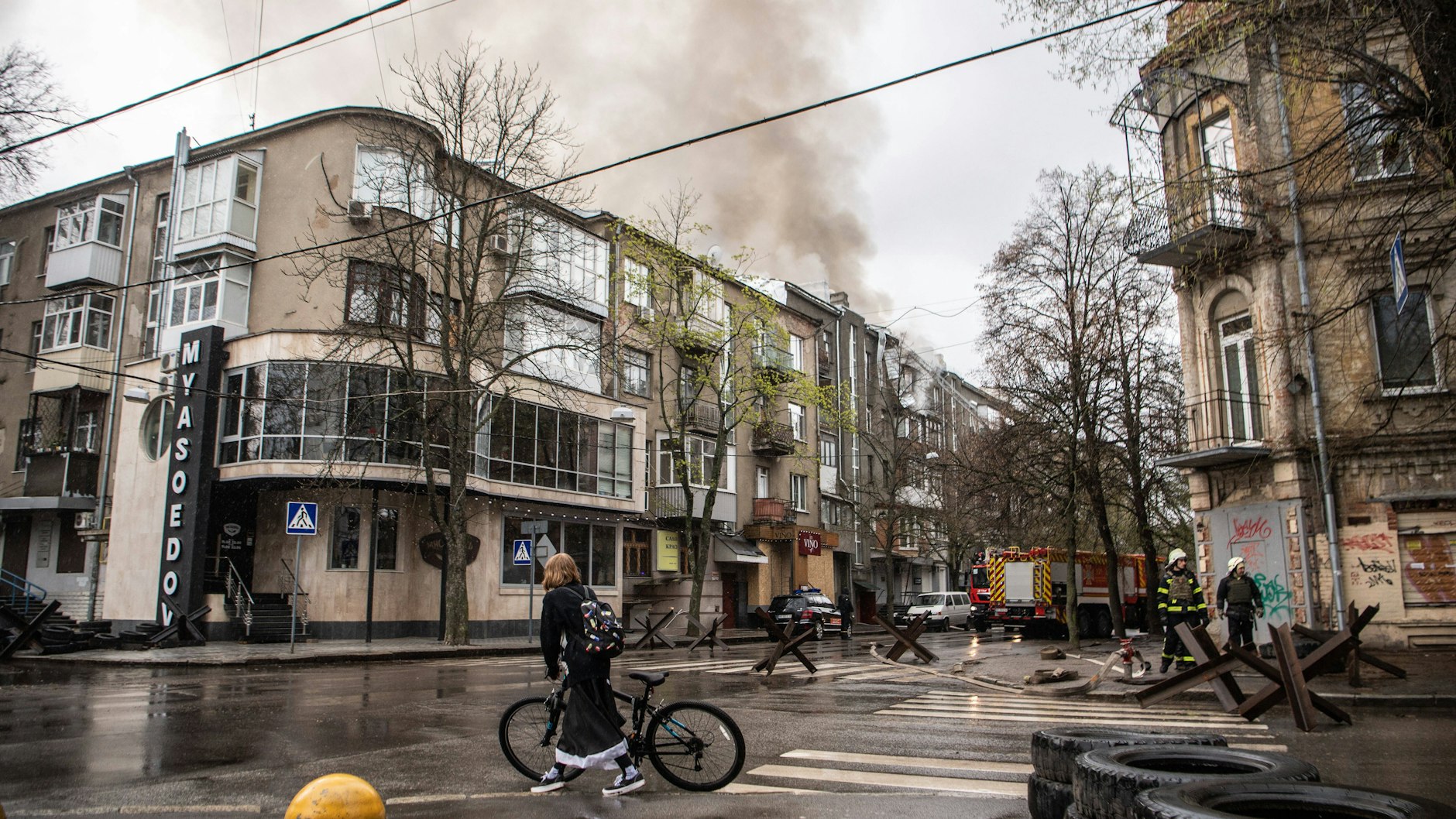 Charkiw, eine Stadt unter Beschuss. Dieses Foto ist vom 17. April 2022.