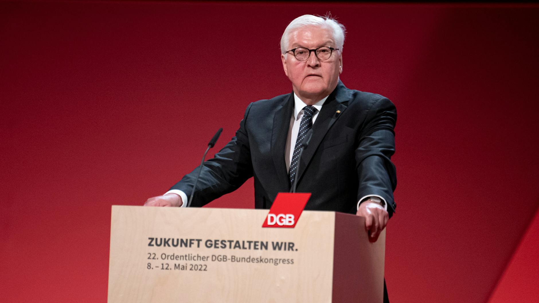 Berlin: Bundespräsident Frank-Walter Steinmeier spricht am Sonntag beim DGB-Bundeskongress.