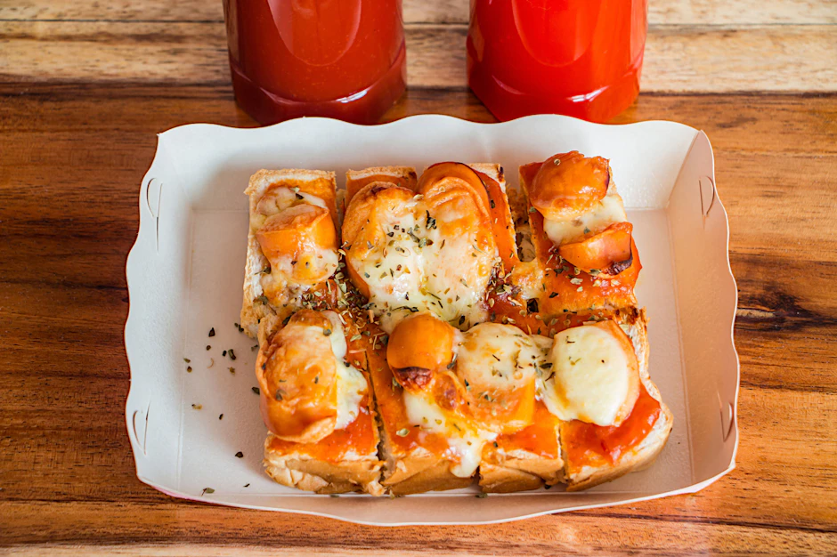 Das Pizza-Toast-Sandwich ist ein toller Snack am Abend. 