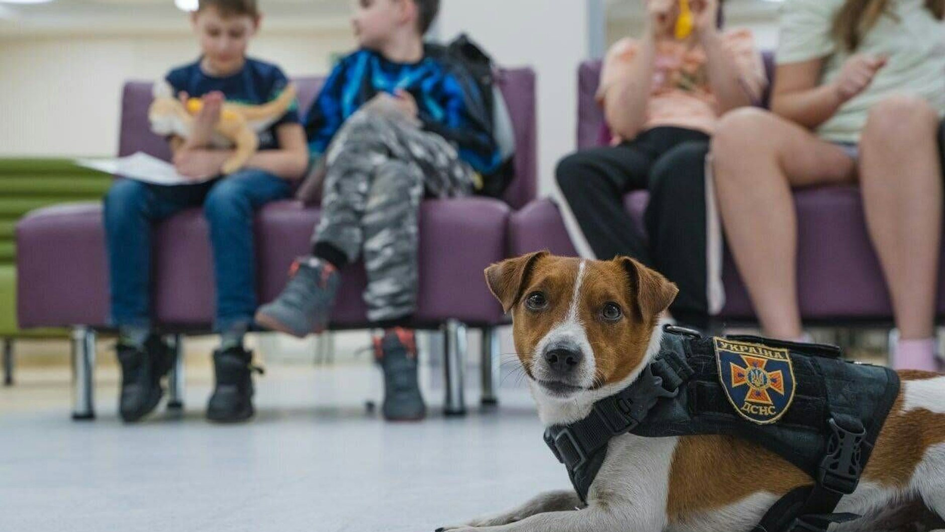 Patron im Kinderkrankenhaus von Kiew.