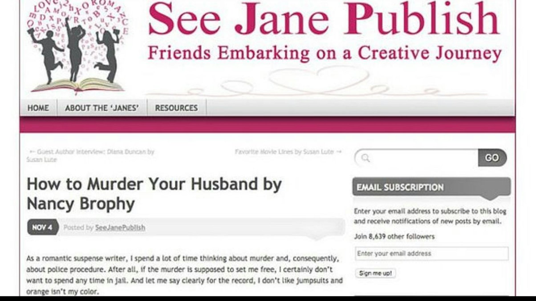 Nancy Crampton Brophy wurde als Mystery-Roman-Autorin unter anderem 2011 für eine Kolumne mit dem Titel „Wie man seinen Ehemann umbringt“ bekannt.