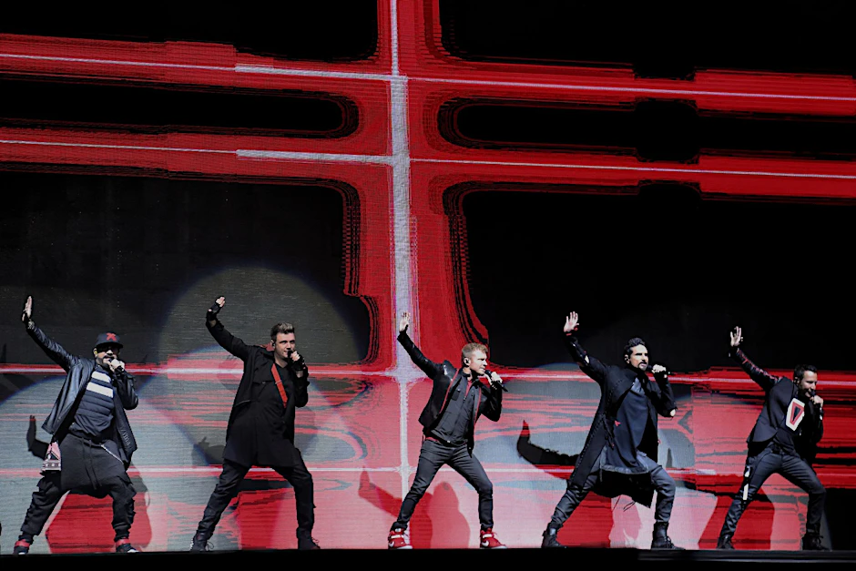 Die Backstreet Boys bei einem Auftritt in Kolumbiens Hauptstadt Bogotá.