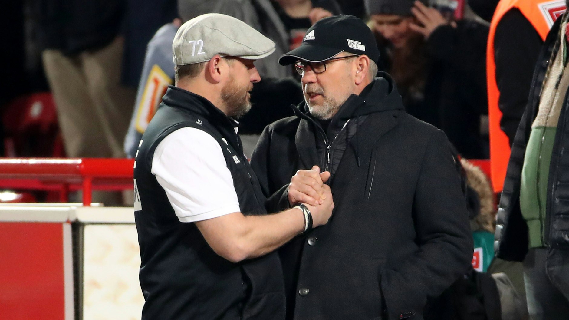 Steffen Baumgart und Urs Fischer, Cheftrainer des 1. FC Union, verstehen sich privat bestens.