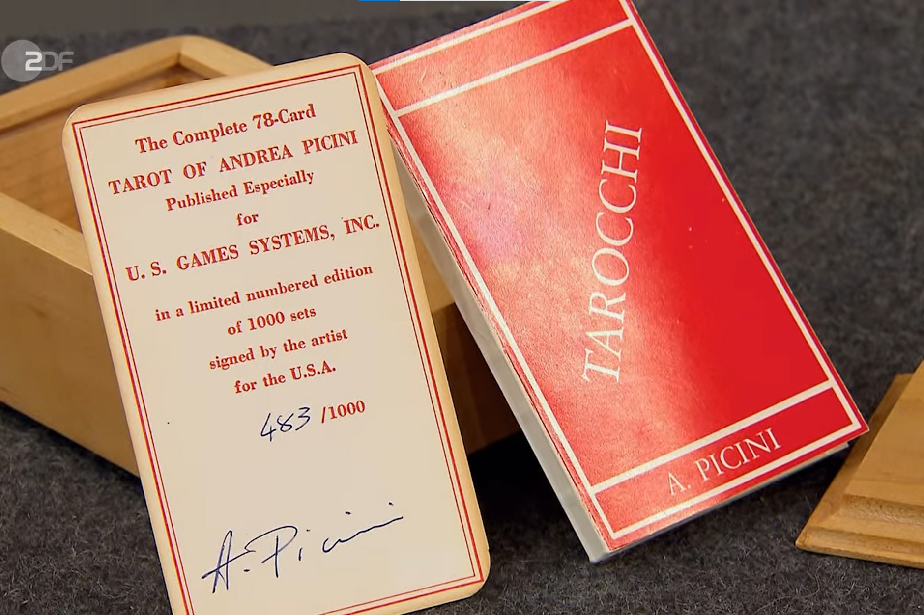 Die signierten Karten sind das 483 Deck der Sammlung, die von Picini erstellt wurden