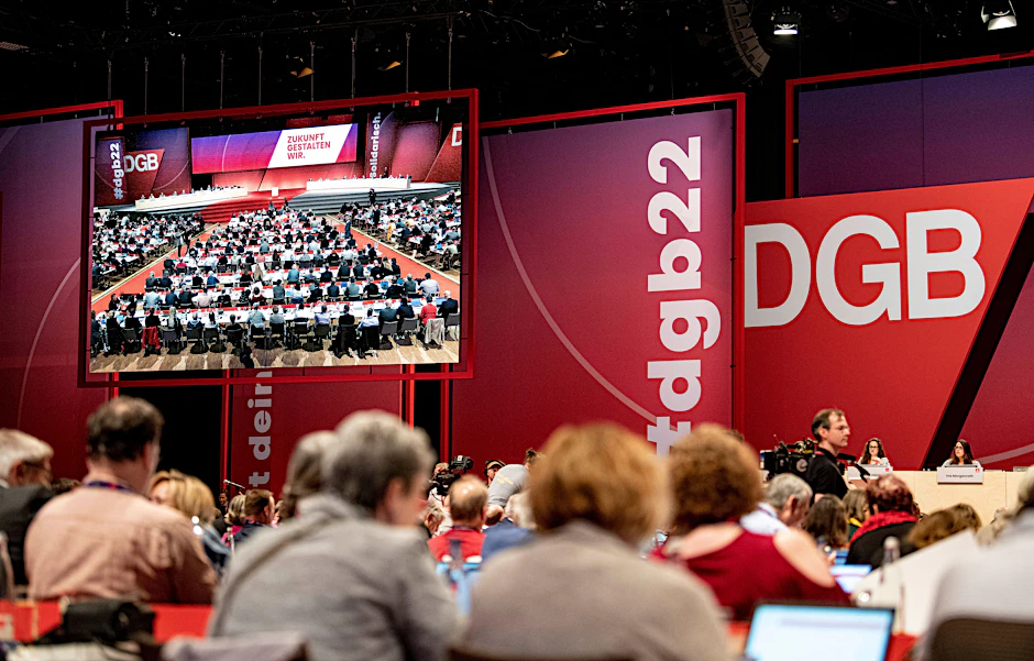 Beim 22. Ordentlichen Bundeskongress des Deutschen Gewerkschaftsbundes (DGB)