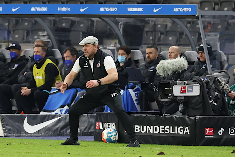 Steffen Baumgart kann mit einem Sieg mit dem 1. FC Köln beim VfB Stuttgart den 1. FC Union ärgern und vor allem Hertha BSC im Abstiegskampf helfen.