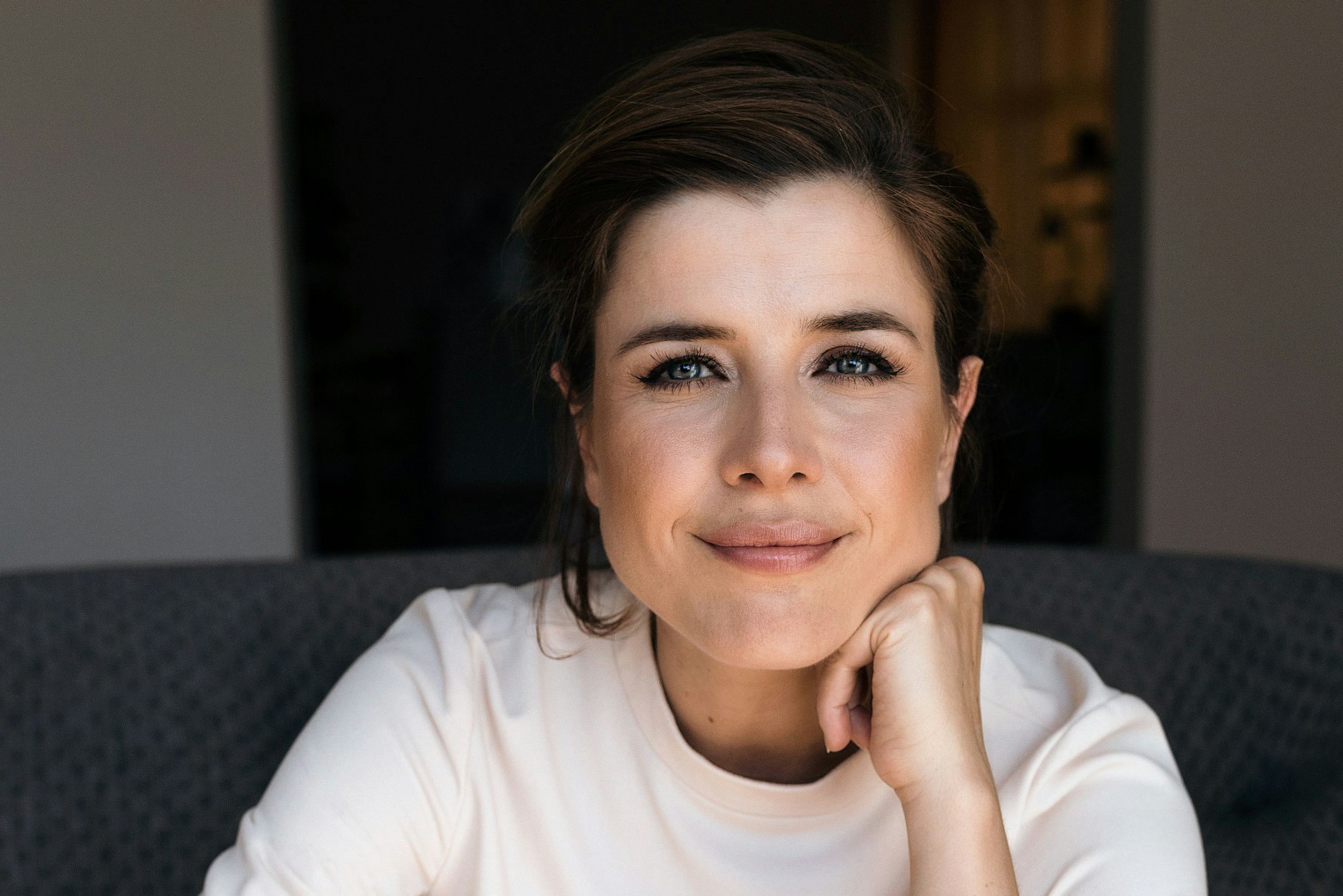 Moderatorin Eva-Maria Lemke