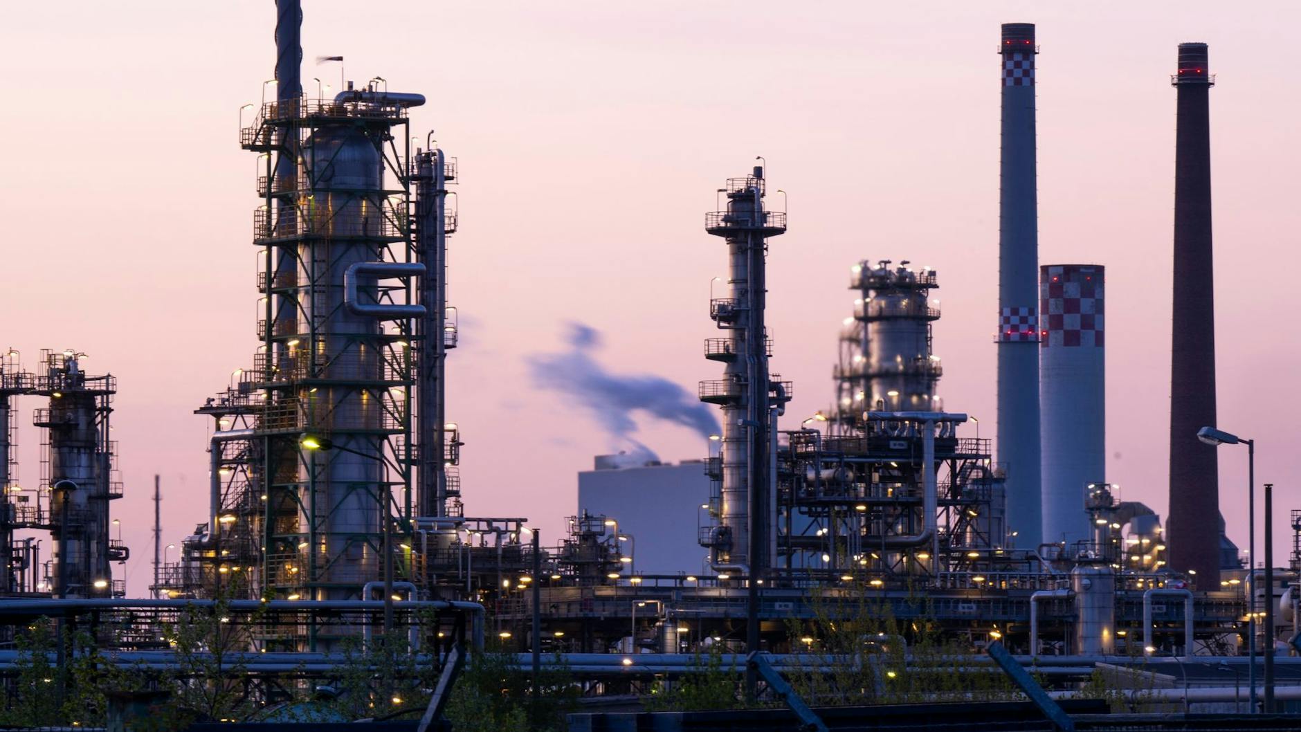 Das Industriegelände der PCK-Raffinerie in Schwedt.