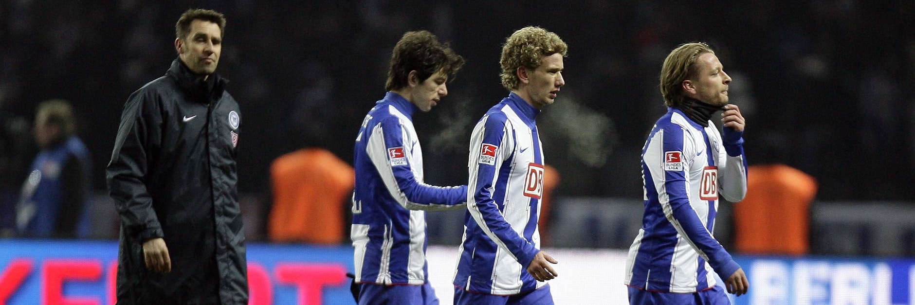Ein Bild von 2011: Patrick Ebert (r.) kritisiert Michael Preetz (l.), wirft dem Ex-Manager vor, Hertha BSC kaputtgemacht zu haben.