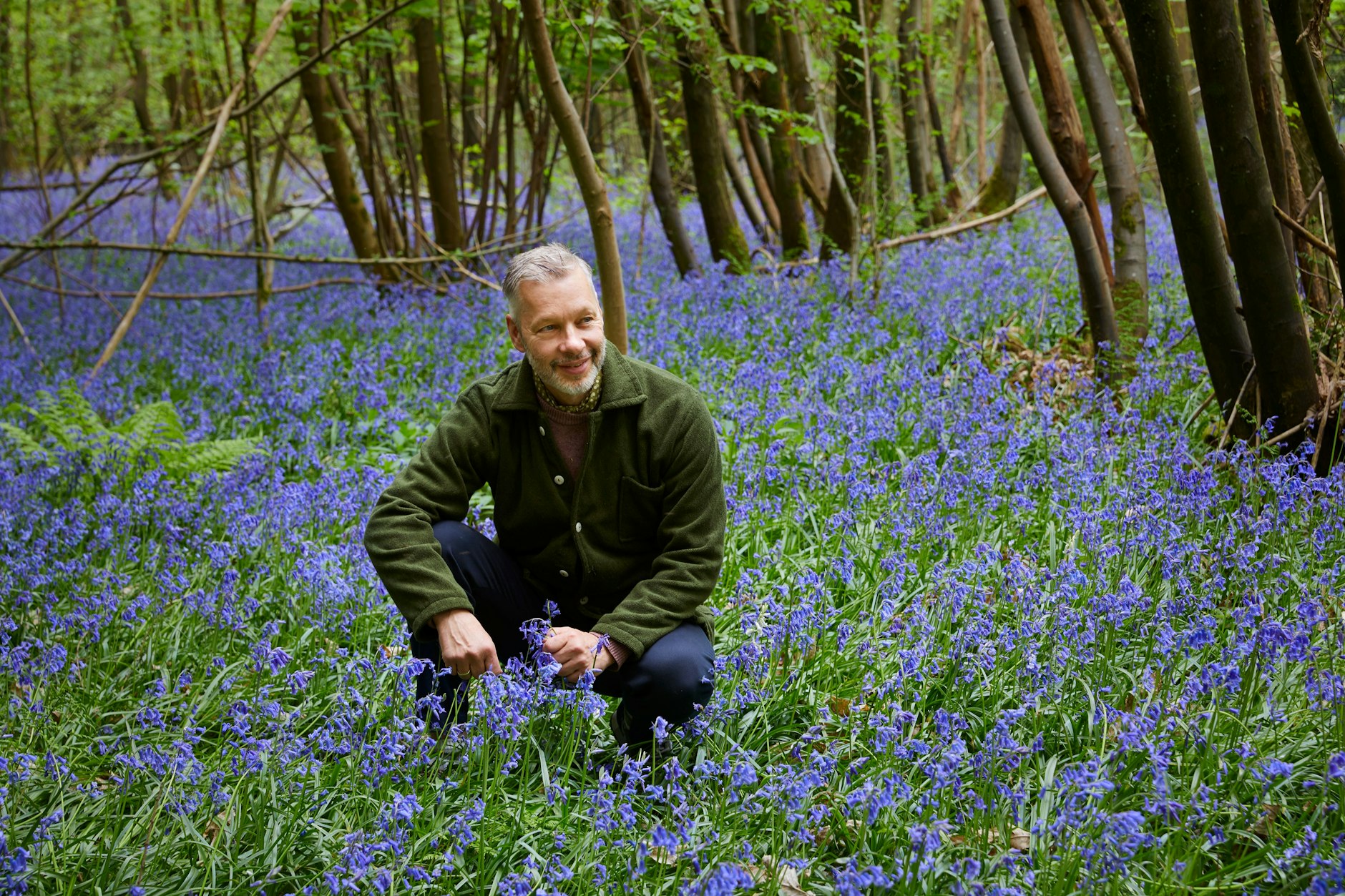 Unser Kolumnist nimmt ein Bad im Meer aus Atlantischen Hasenglöckchen