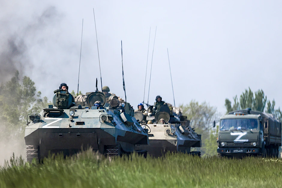 Russische Truppen in der Donbass-Region