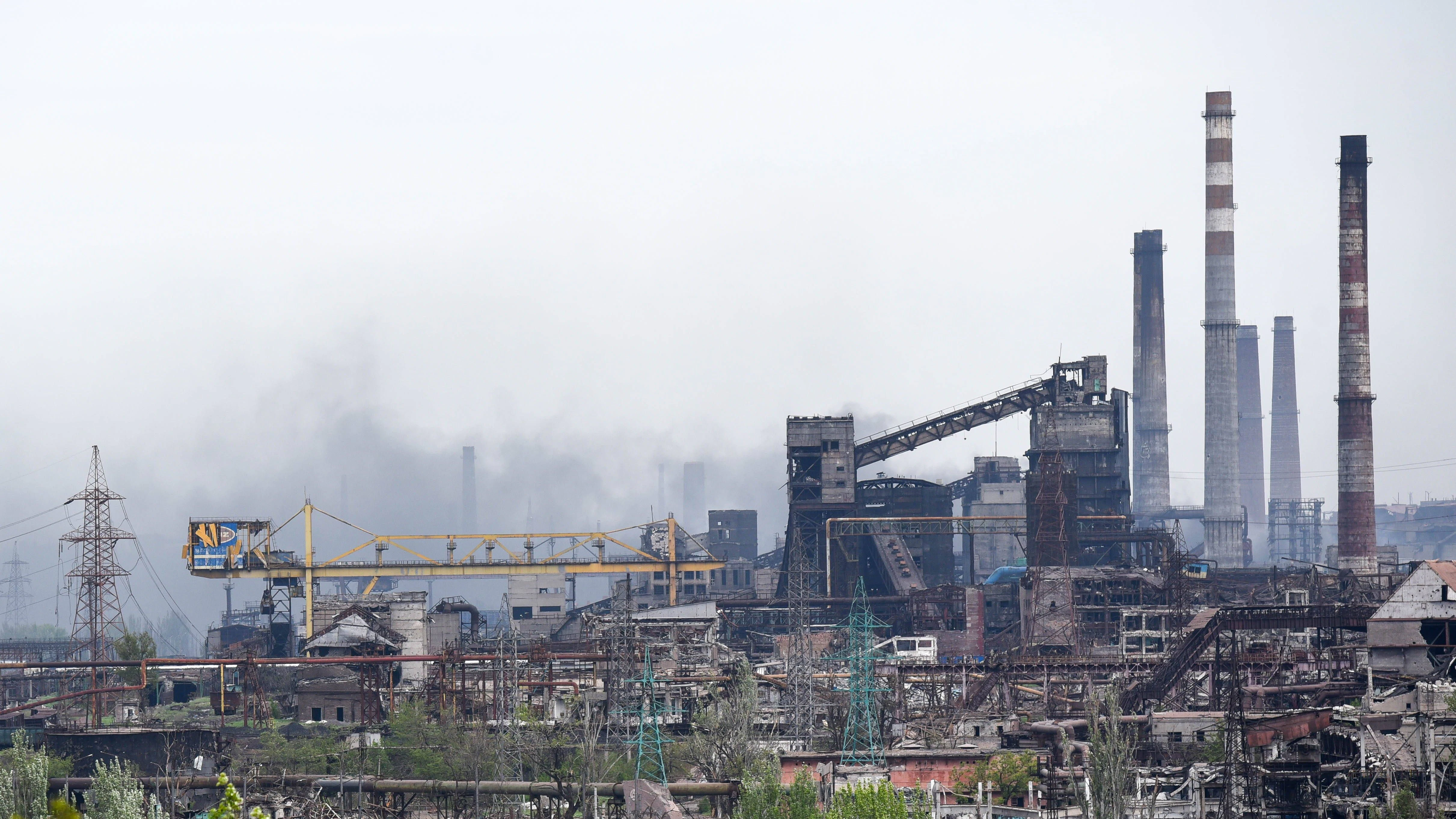 Noch immer verschanzen sich ukrainische Kämpfer im Azovstal-Stahlwerk von Mariupol.