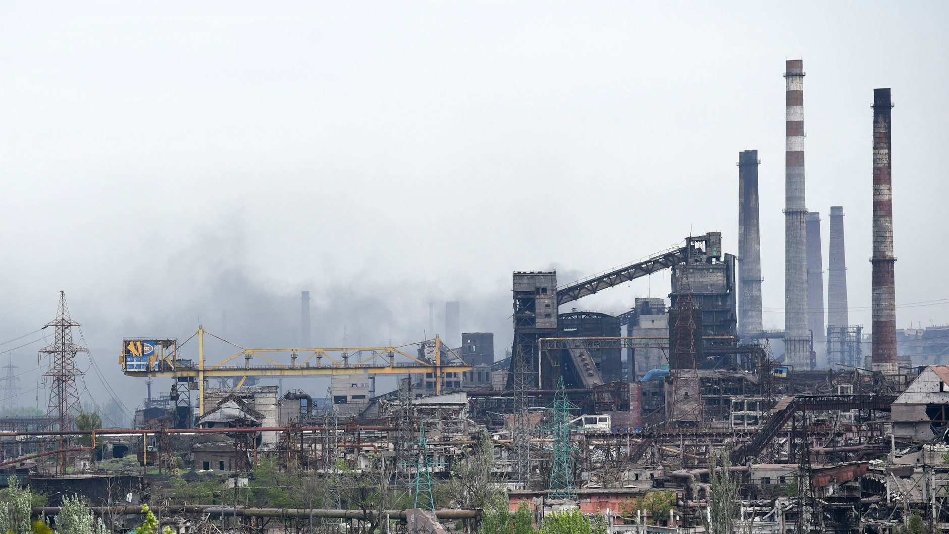 Noch immer verschanzen sich ukrainische Kämpfer im Azovstal-Stahlwerk von Mariupol.