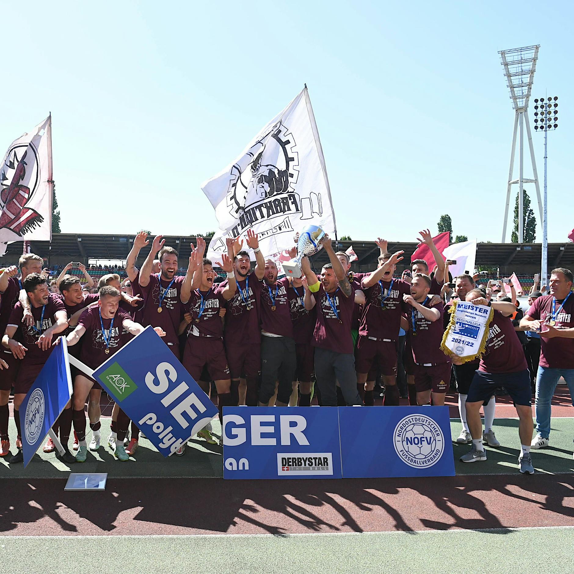 „Uffta Täterä“: Der BFC Dynamo feiert die Meisterschaft in der Regionalliga