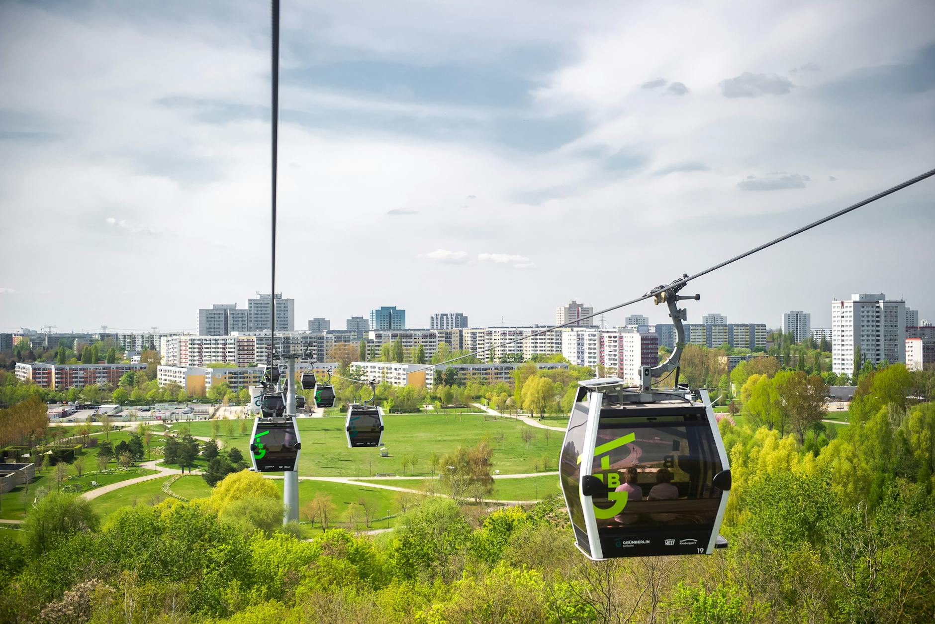 Die Seilbahn am Kienbergpark in Marzahn Hellersdorf.