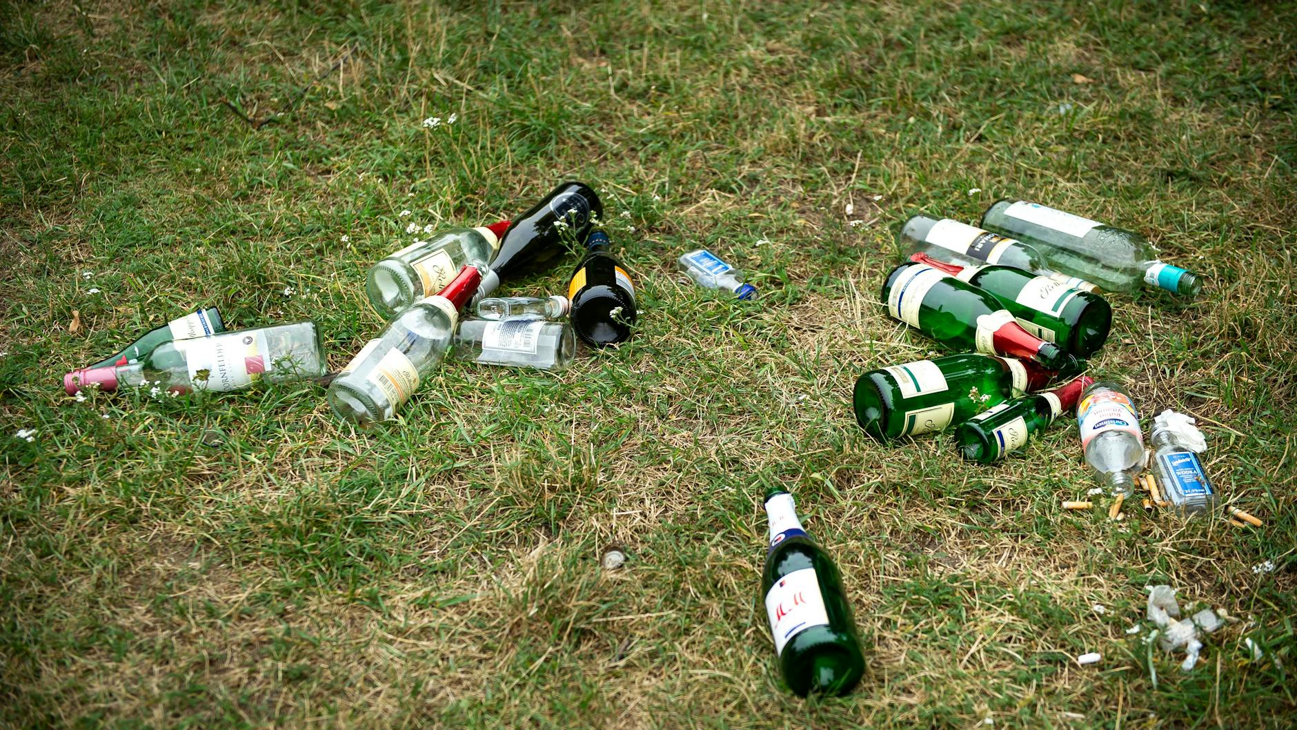 Nach den Party-Nächten am Wochenende liegen viele Berliner Parks voller Müll.