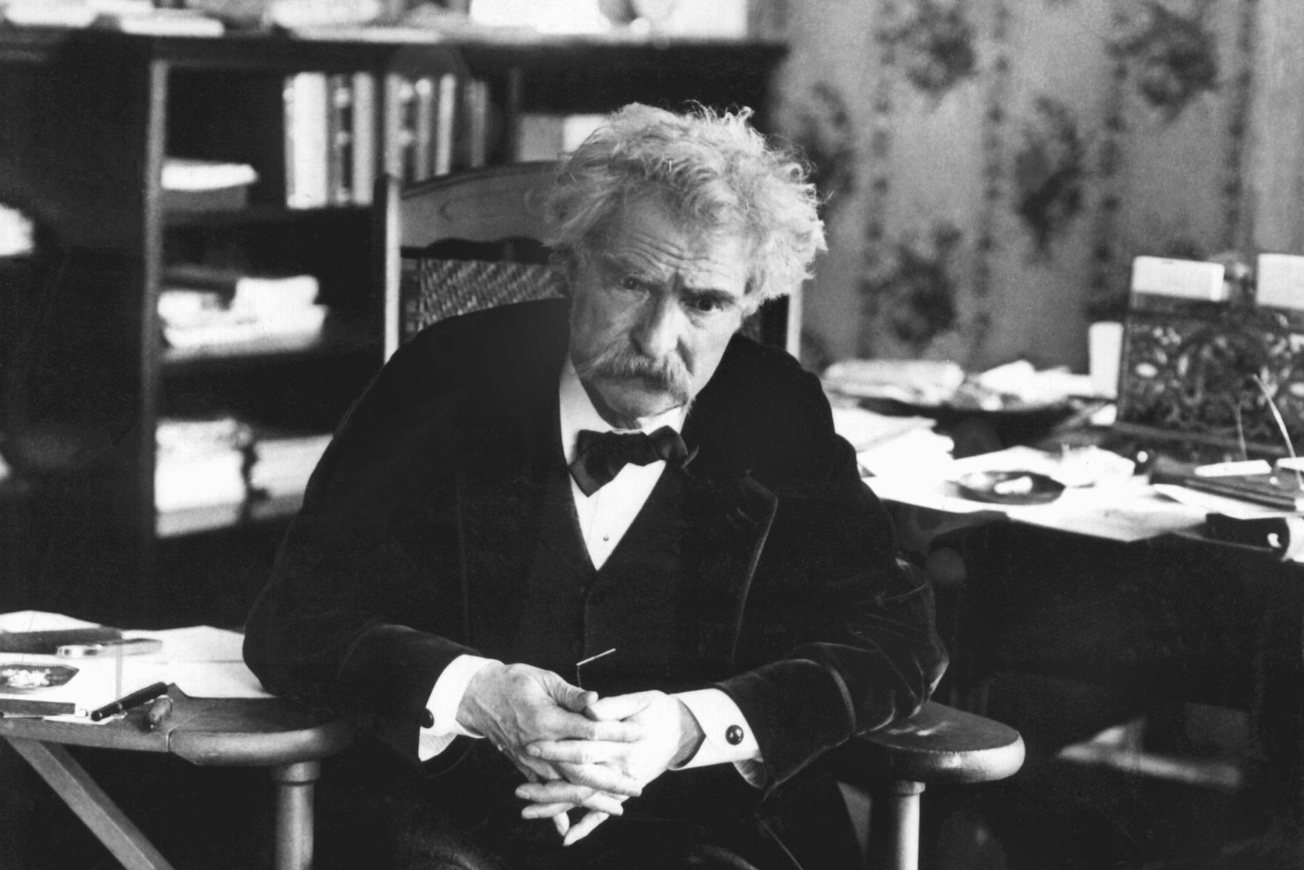 Mark Twain wirkt etwas grimmig. Aber er liebte Berlin.