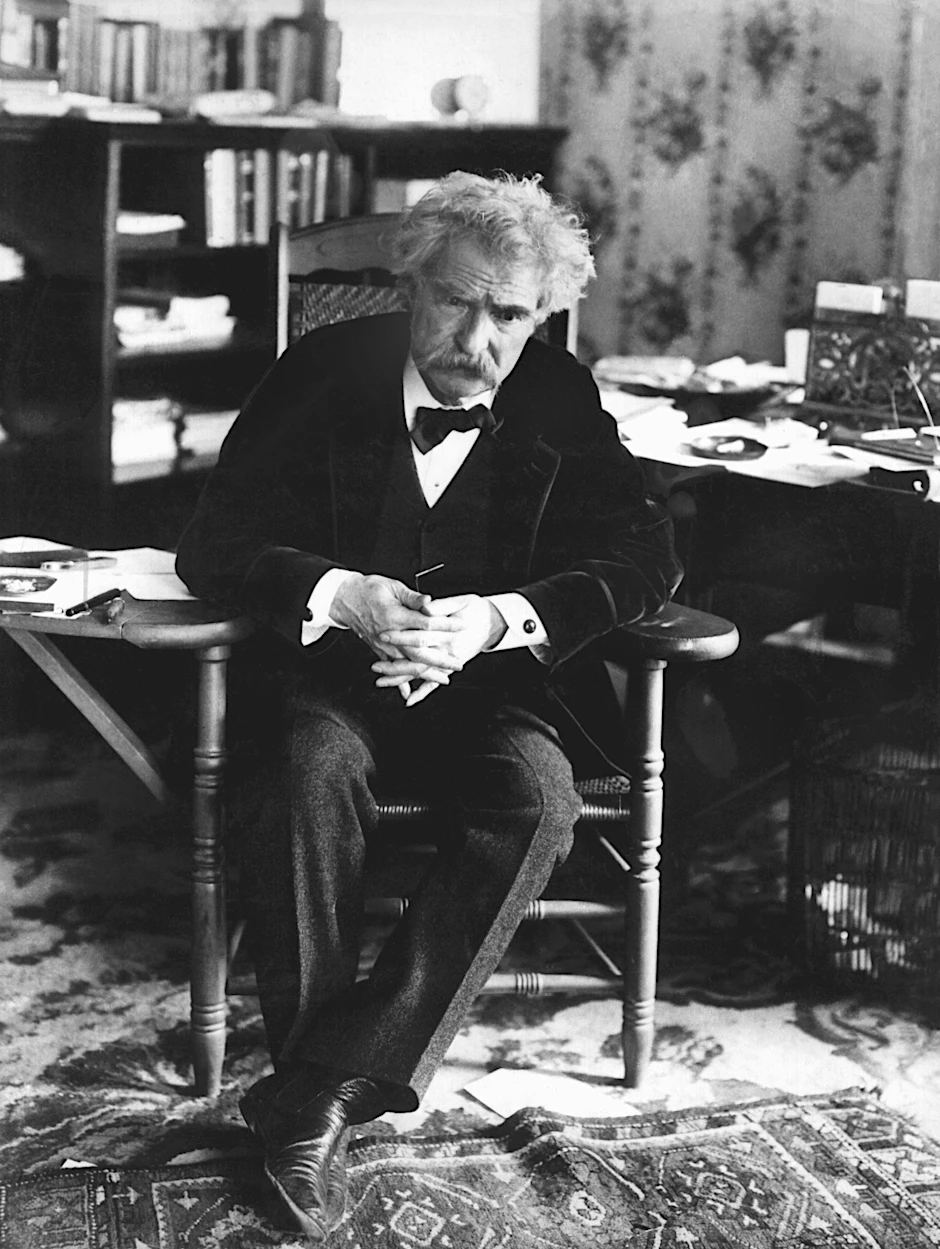 Mark Twain wirkt etwas grimmig. Aber er liebte Berlin.