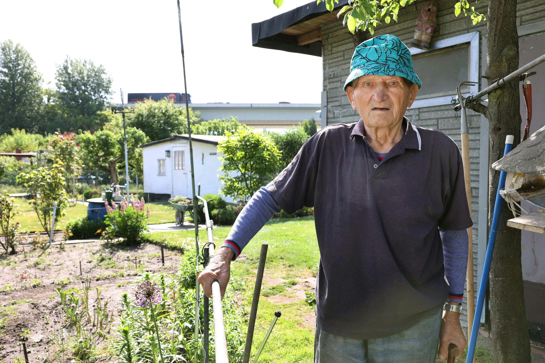 Josef Braun (92) ist hier seit über 70 Jahren Kleingärtner.