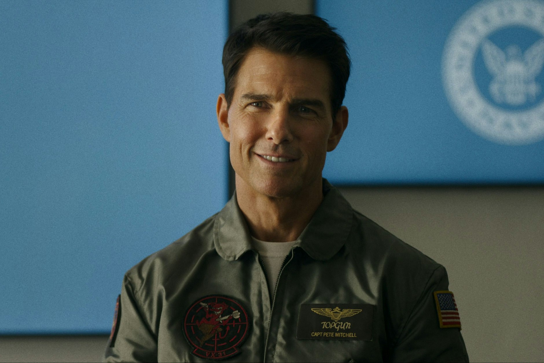 Tom Cruise als Captain Pete „Maverick“ Mitchell in einer Szene des Films „Top Gun: Maverick“.