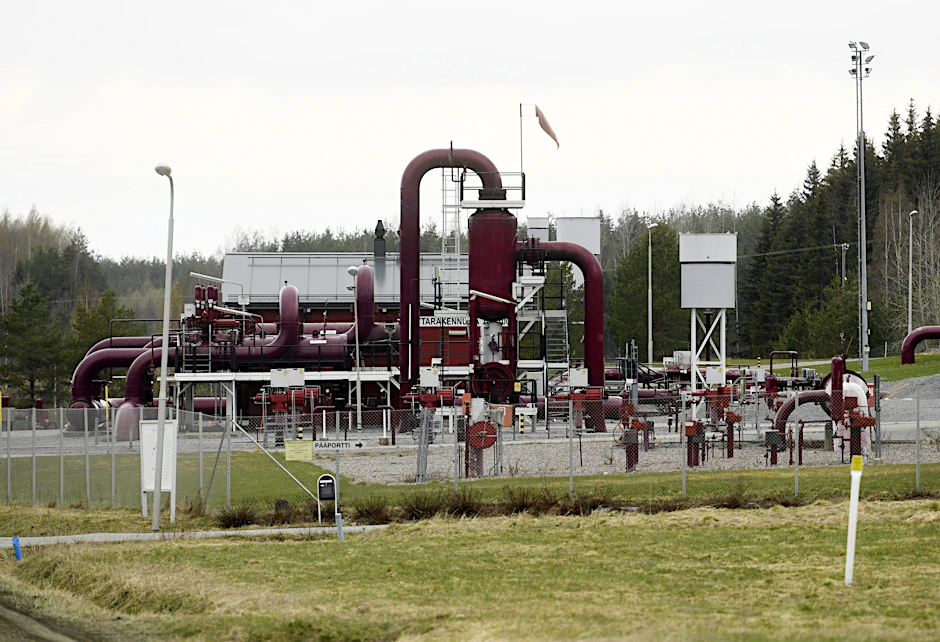 Gasanlage von Gasum in Räikkölä, Imatra in Finnland.