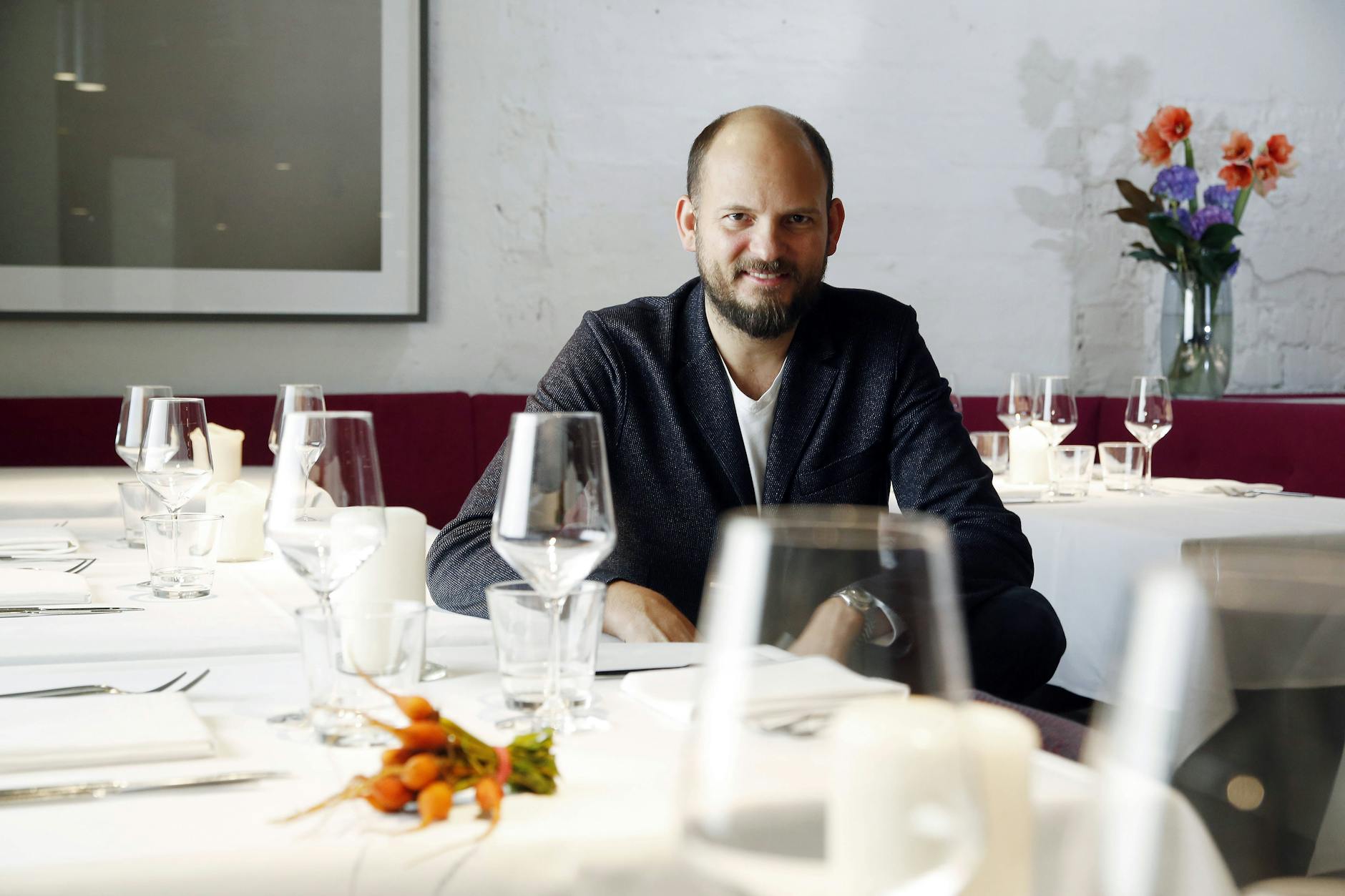 Heinz Gindullis in seinem Mitte-Restaurant Cookies Cream.