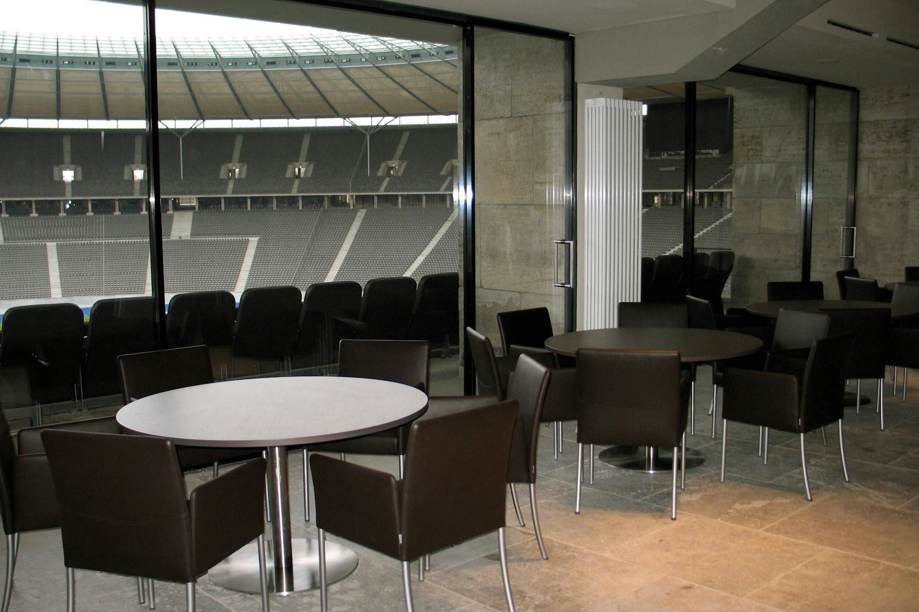 Hier im VIP-Bereich des Olympiastadions kam es zu dem Eklat.