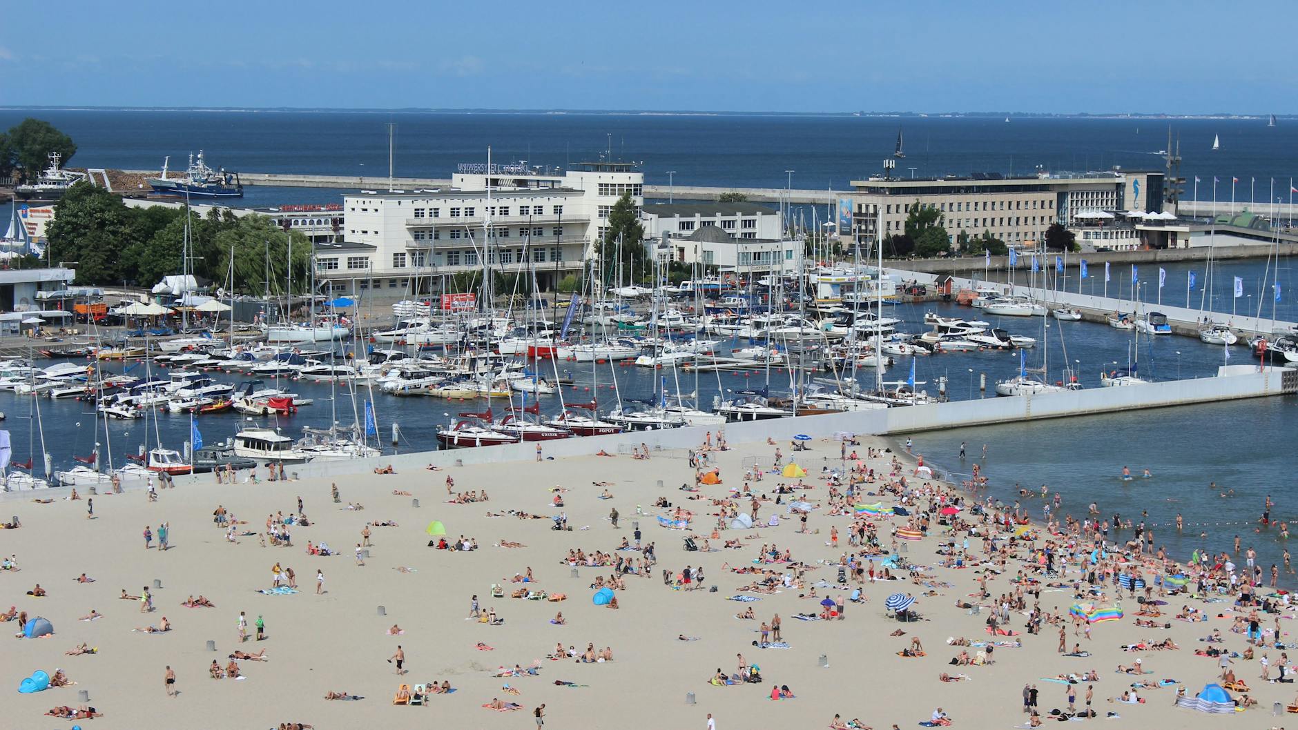 Der Strand in Gdynia