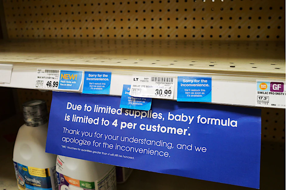 Leere Regale in einem Supermarkt in Salt Lake City: Milchpulver ist hier komplett ausverkauft.