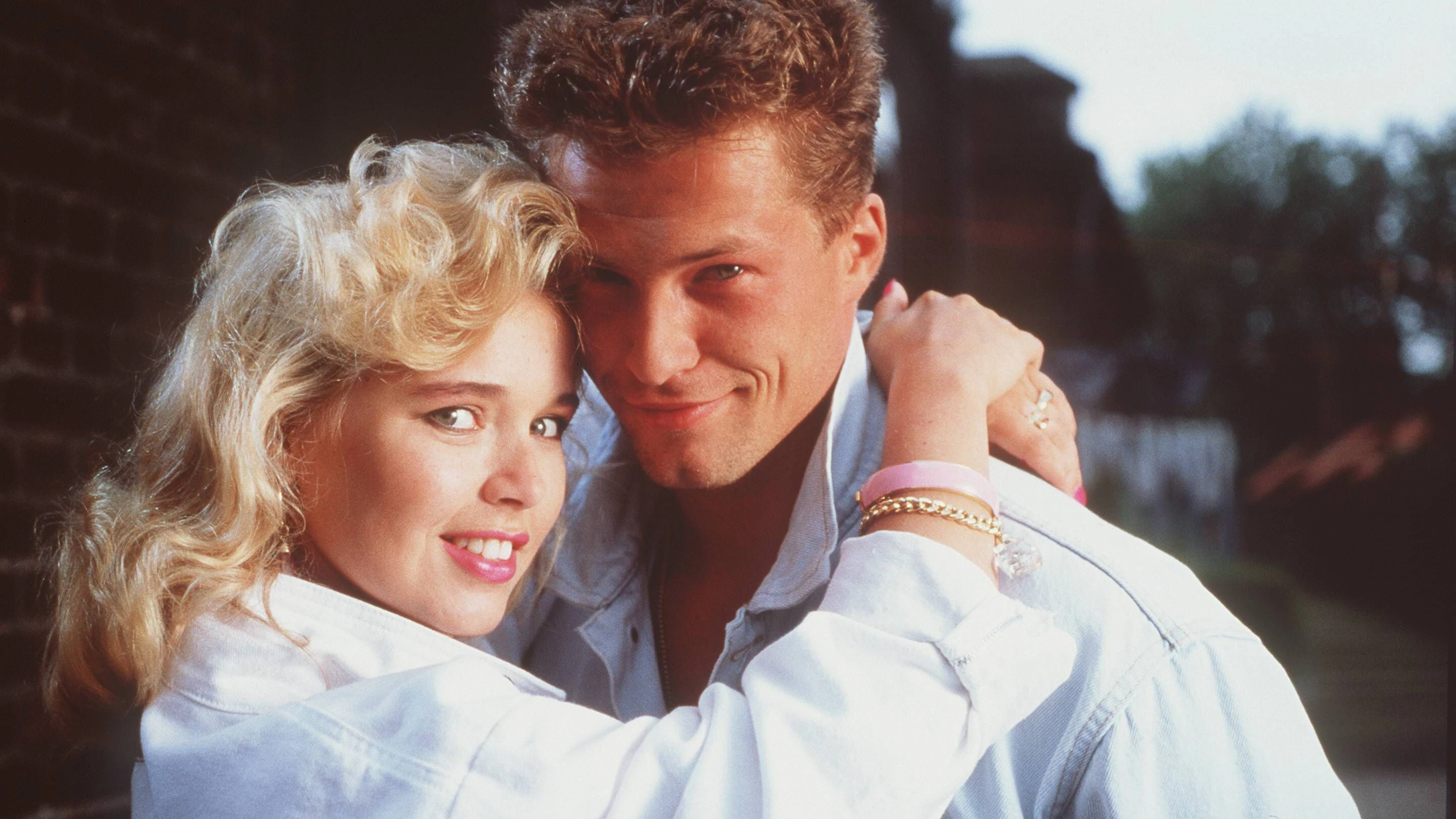Til Schweiger und Tina Ruland beim ersten Teil von Manta, Manta.