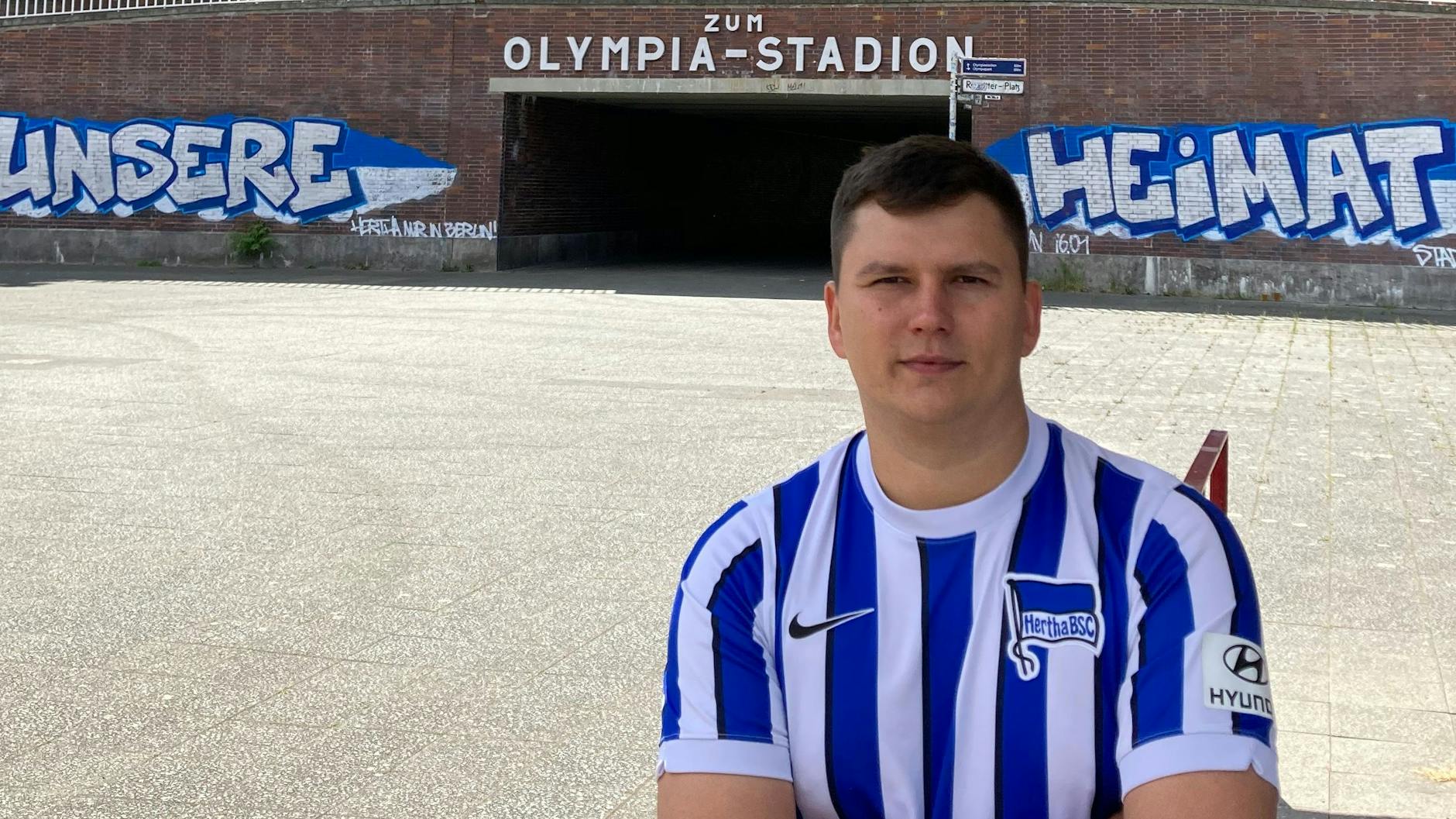 Auch heute stolzer Hertha-Fan: Autor Nicolas Butylin.