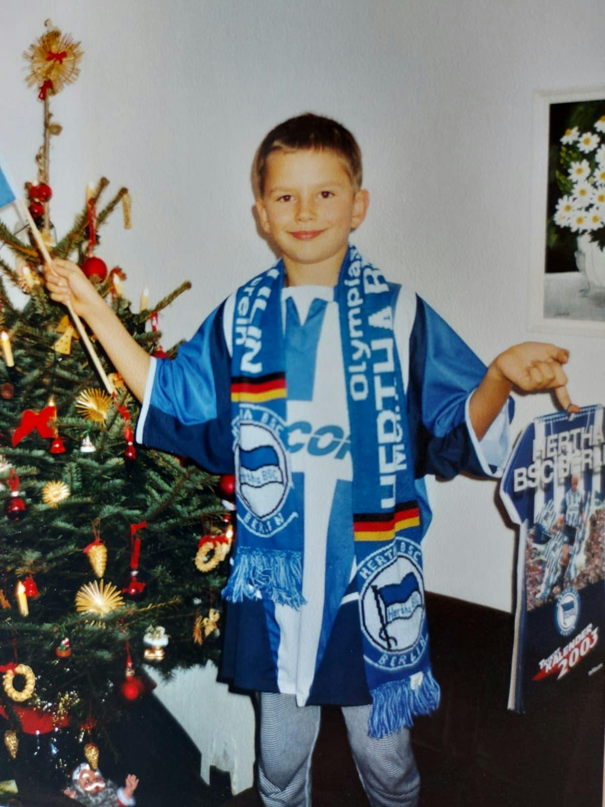 Hertha von Anfang an: Unser Autor als Kind.