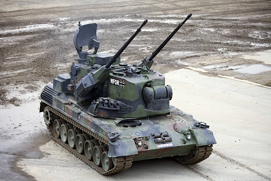 Flugabwehrpanzer Gepard 2A6 der Bundeswehr.&nbsp;