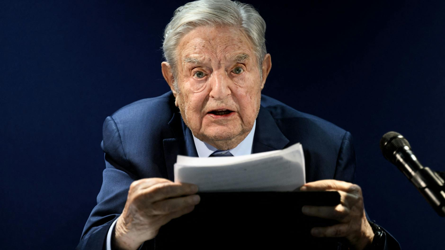 Starinvestor George Soros beim Treffen des Weltwirtschaftsforums in Davos