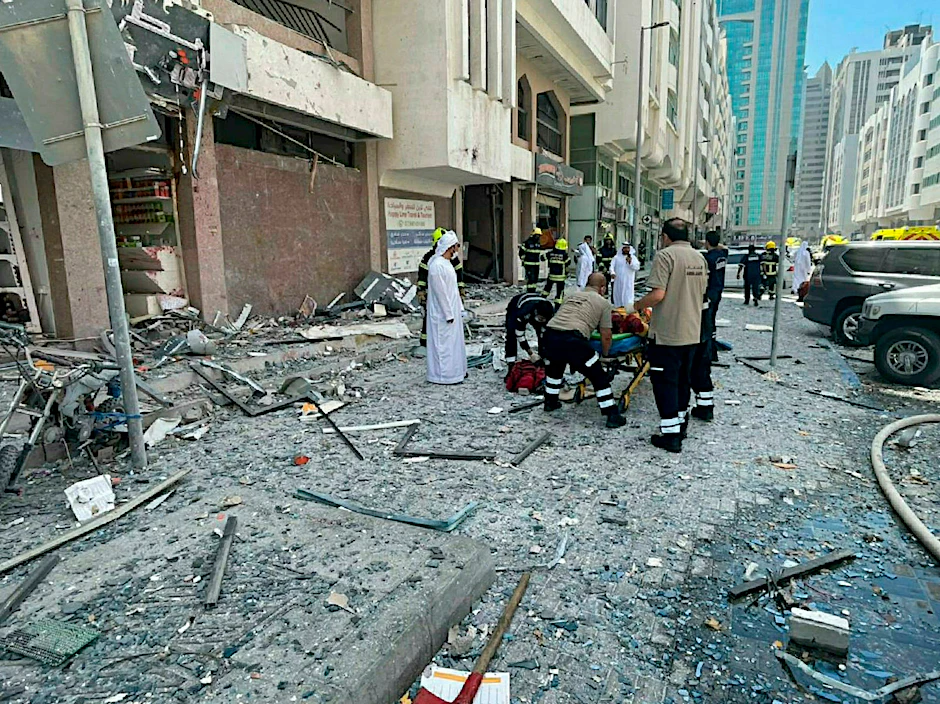 Die Unglücksstelle: Bei einer Explosion in Abu Dhabi wurden 120 Menschen verletzt.