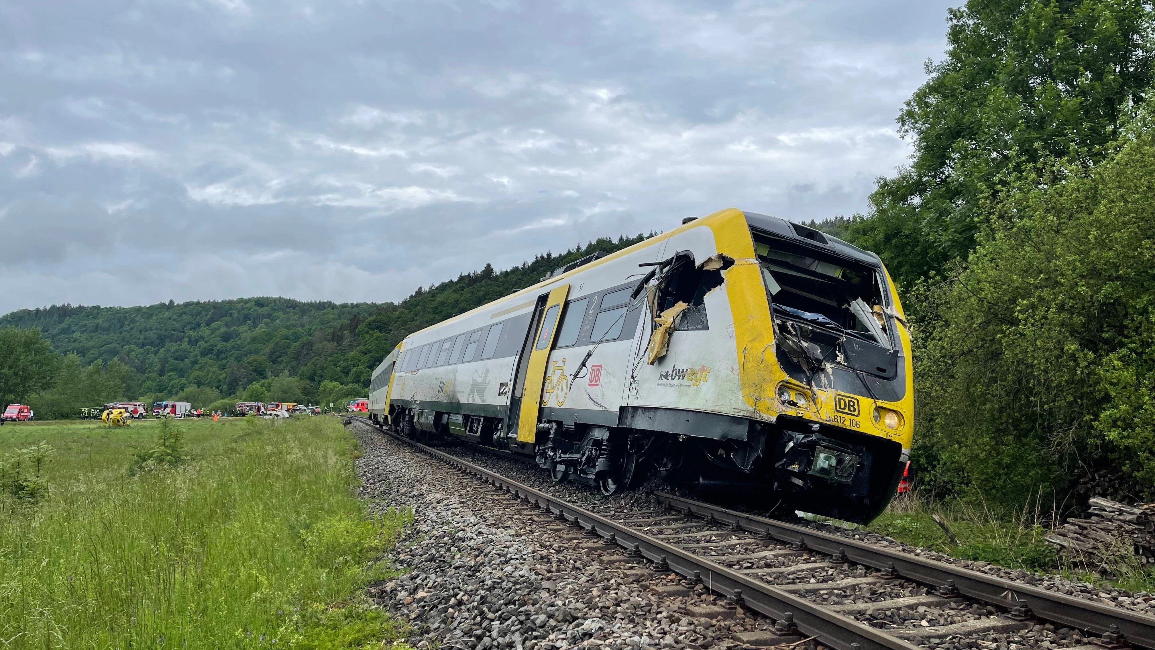 Der Zug war nach dem Unglück entgleist.