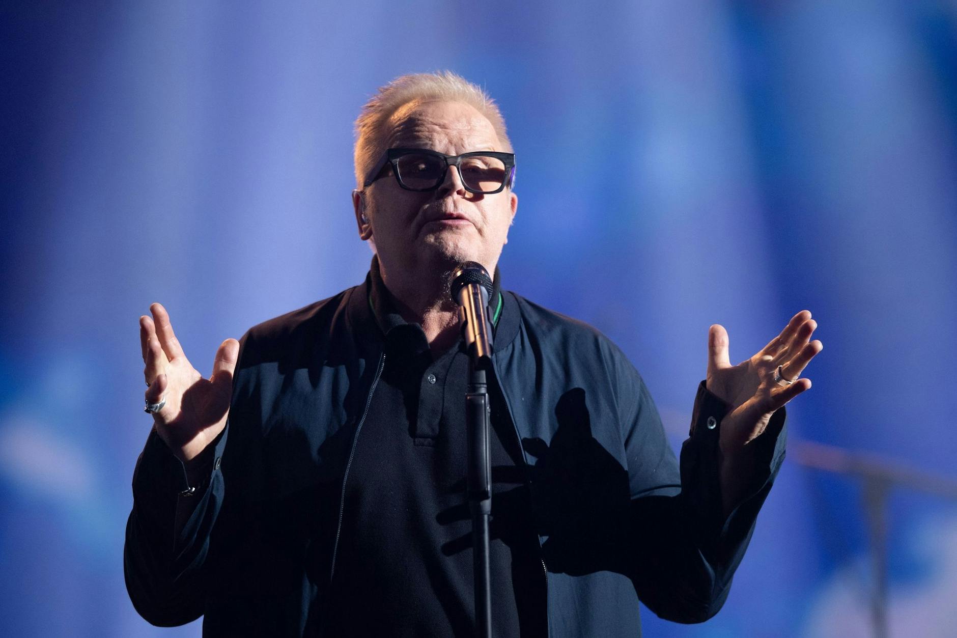 Sänger Herbert Grönemeyer bei einem Auftritt in Leipzig.