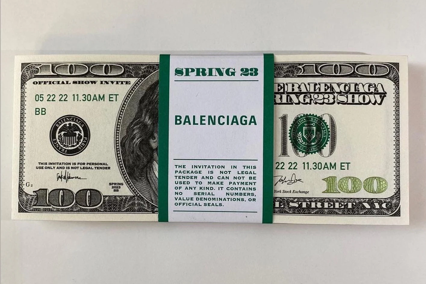 Das Falschgeld, dass Sissel Tolaas zum Duften brachte.