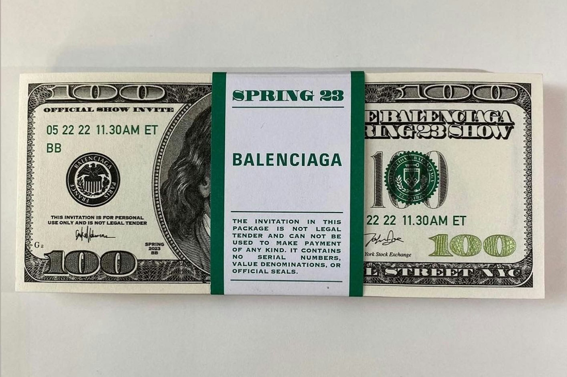 Das Falschgeld, dass Sissel Tolaas zum Duften brachte.