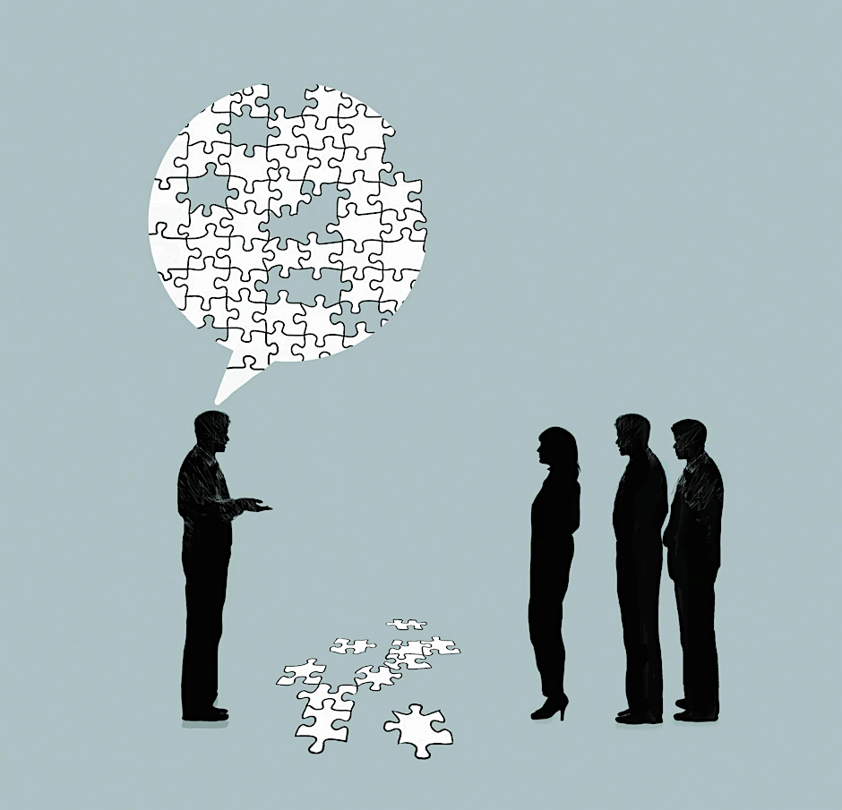 Manche Sätze sind wie ein Puzzle.