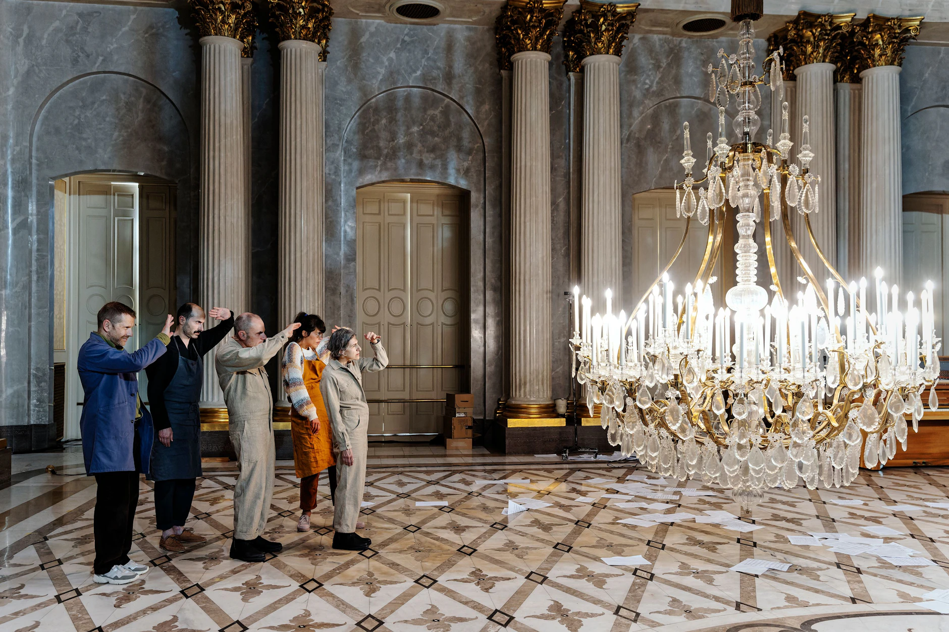 Es stimmen und spielen mit: Samuel Streiff, Daniele Pintaudi, Mathias Weibel, Mara Miribung und Annalisa Derossi (v.l.)