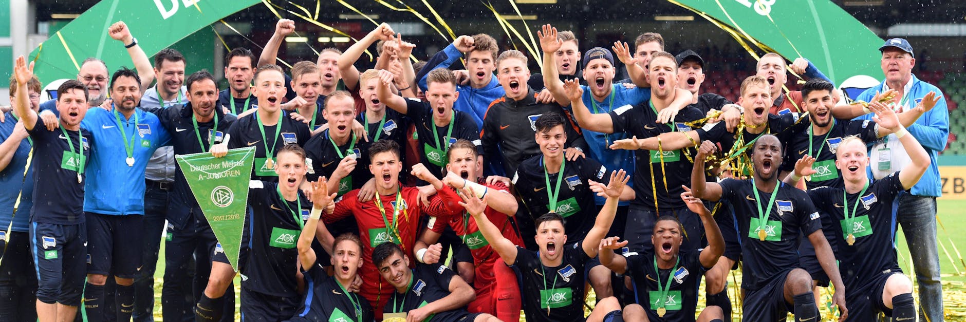 2018 gewann Hertha BSC erstmals die Deutsche Meisterschaft der A-Junioren. Am Sonntag könnte es zum zweiten Mal klappen – während der Mitgliederversammlung.