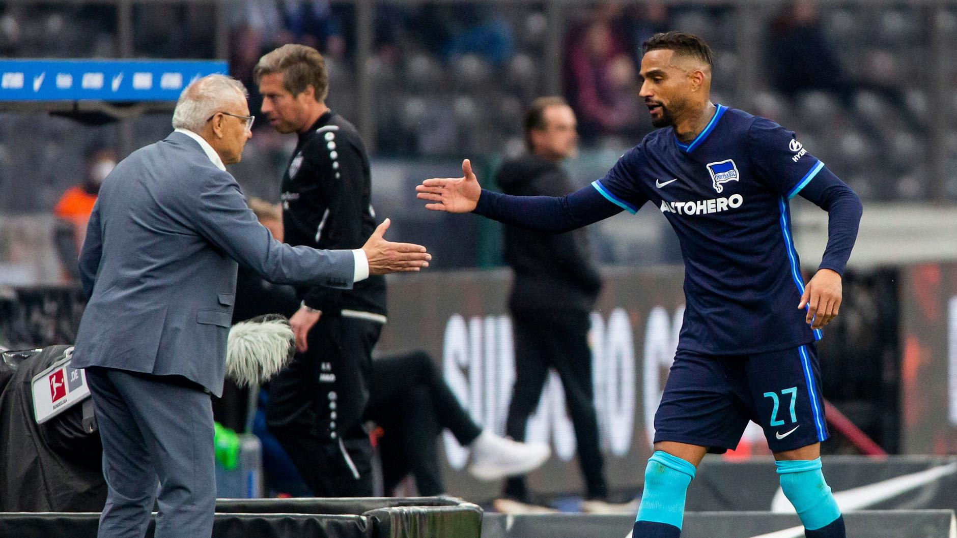 Kamen gut miteinander klar: Hertha-Trainer Felix Magath und Mittelfeldmann Prince Boateng.
