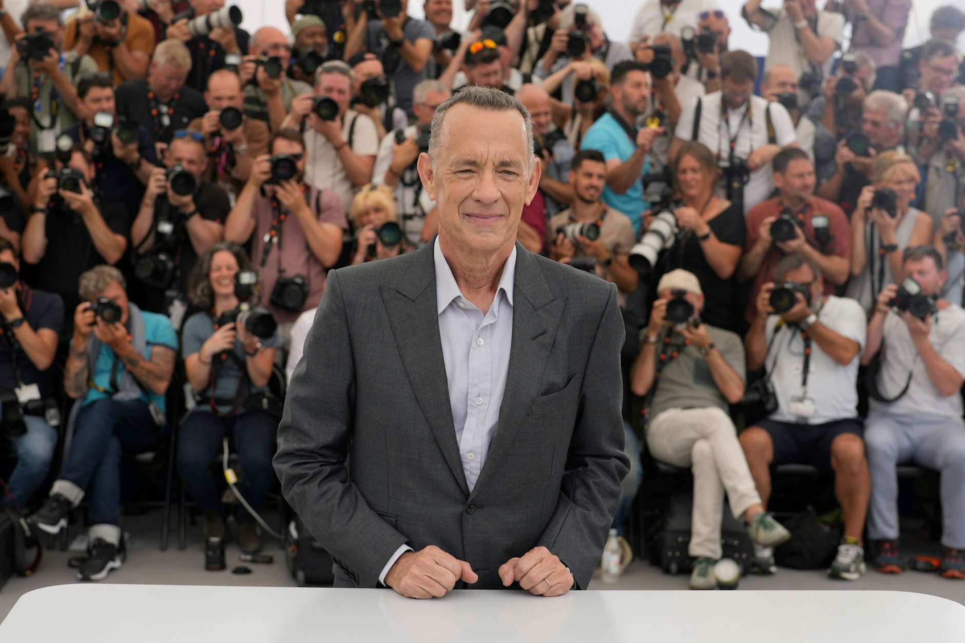 Tom Hanks stellte seinen Film „Elvis“ bei den Filmfestspielen in Cannes vor.