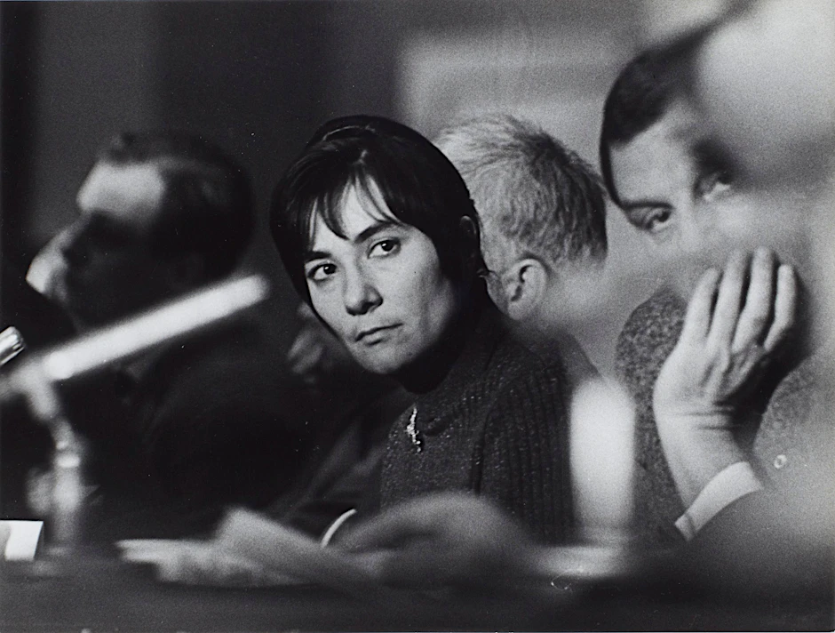 Brigitte Reimann bei einer Versammlung in den 1960er-Jahren.