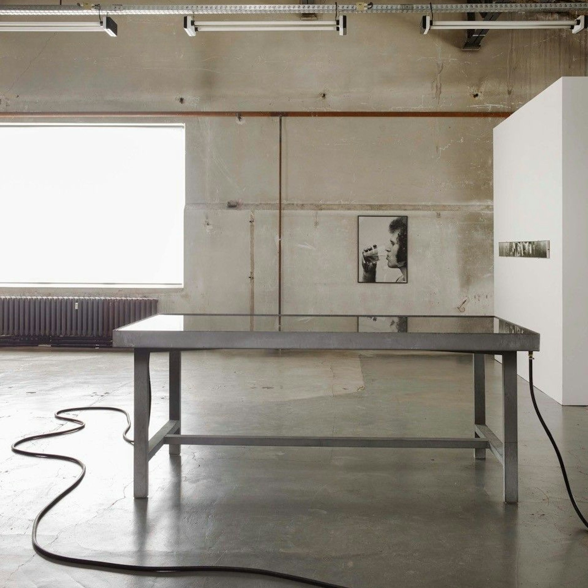 „wassertisch/zeitdurchfluss“, 1970/75, Detail aus der Schau Wasserwerk Rinke“  in der  Lichtenberger „Fahrbereitschaft“ Haubrok.