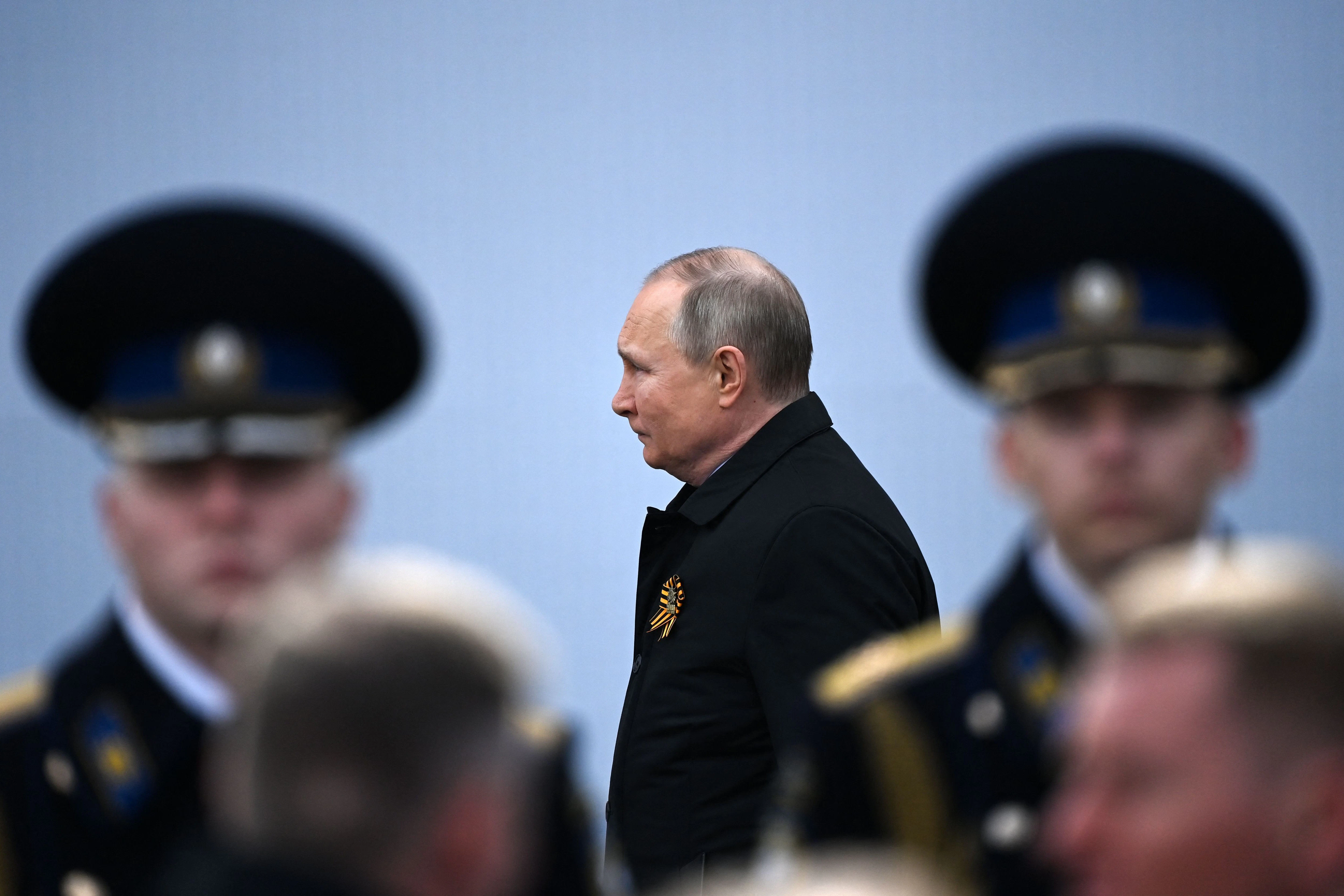 Russlands Präsident Wladimir Putin während einer Militärparade.
