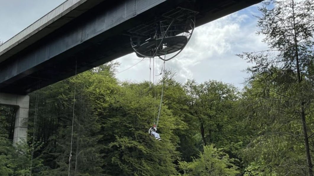 François-Marie Dibon bei seinem letzten Sprung