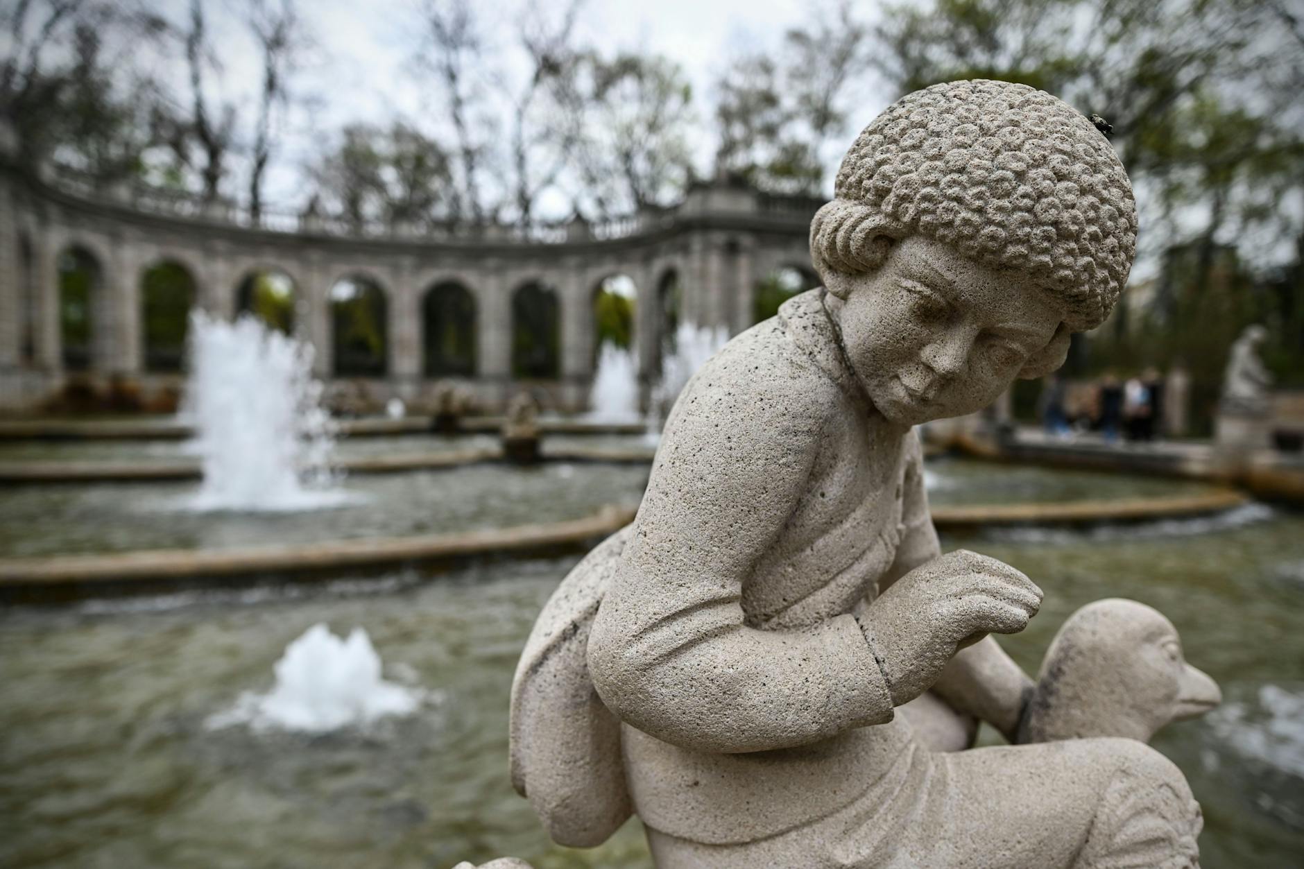 Eine kleine Oase mitten in der Stadt: der Märchenbrunnen in Friedrichshain.