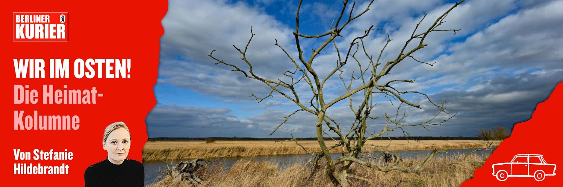Wolken ziehen über die Landschaft des Odervorlands. Nirgendwo ist es so weit und still wie im Oderbruch.